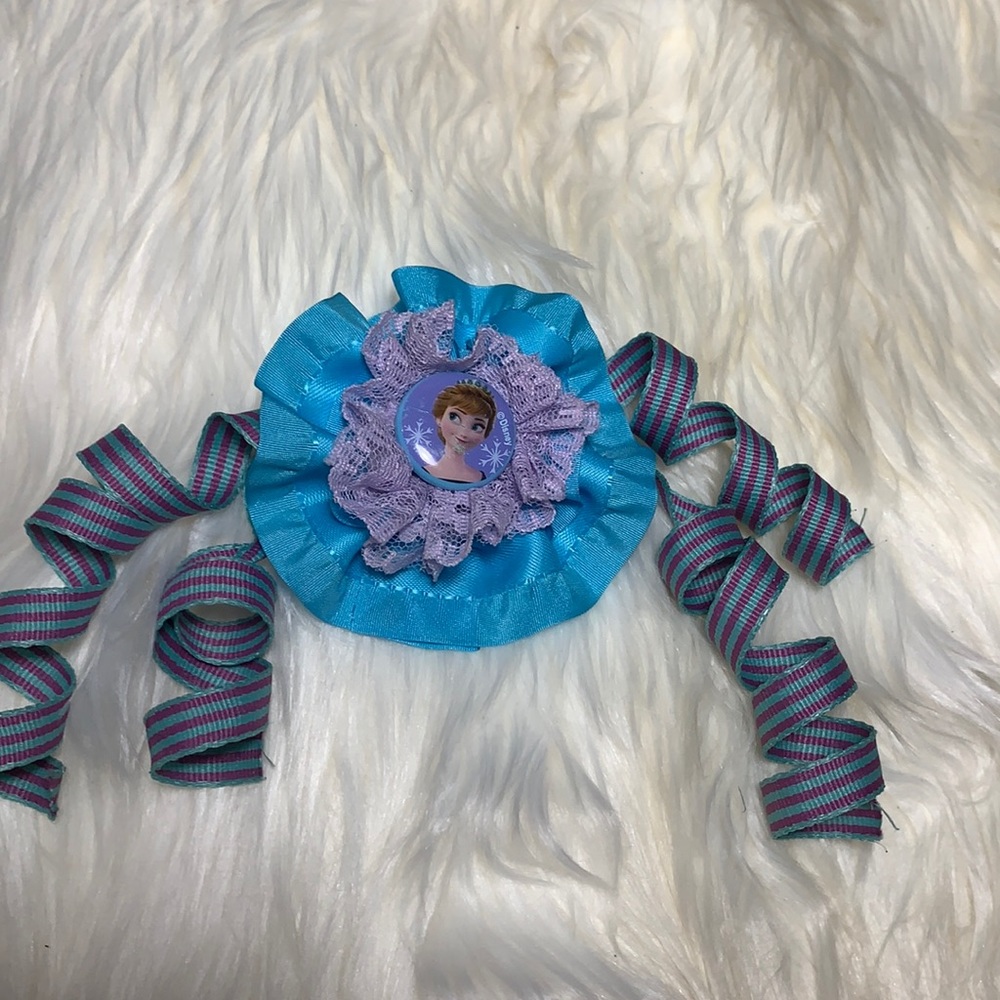 Anna Blue & Purple Lace Springy Girls Hair Clip
